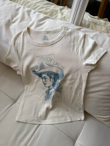 Cowboy Like Me Cowgirl Baby Tee