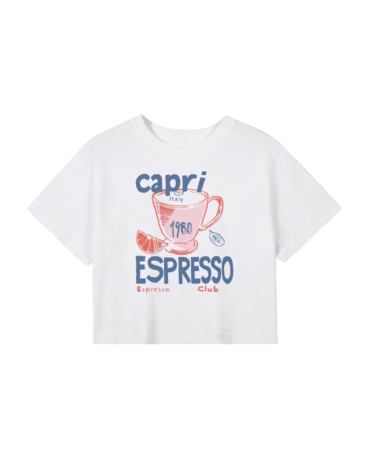 Capri Italy Espresso Club Crop Tee