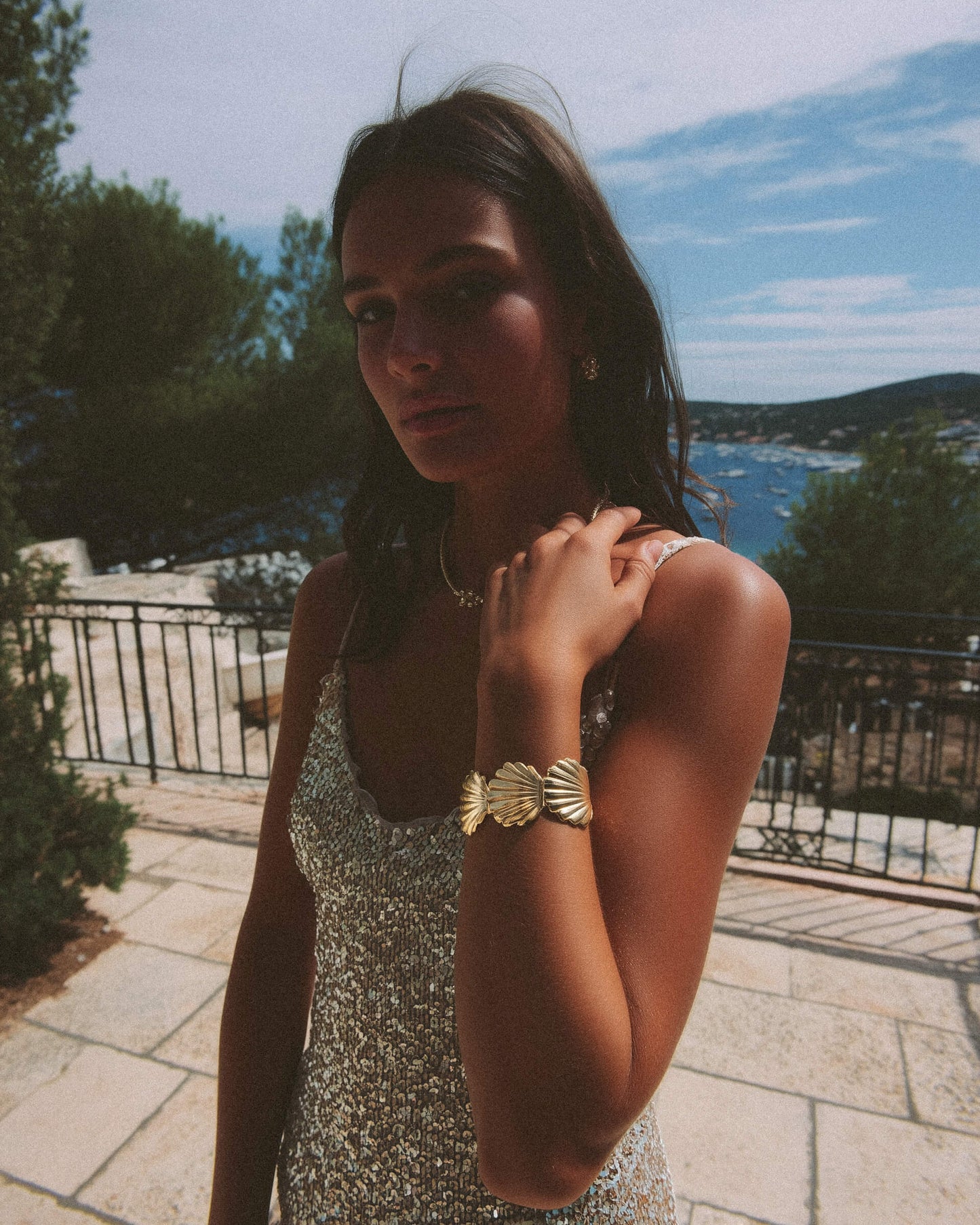 Gold Seashell Cuff Bracelet