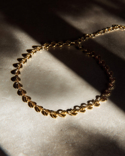 Gold Hearts Chain Bracelet | 18k Gold Stainless Steel Bracelet