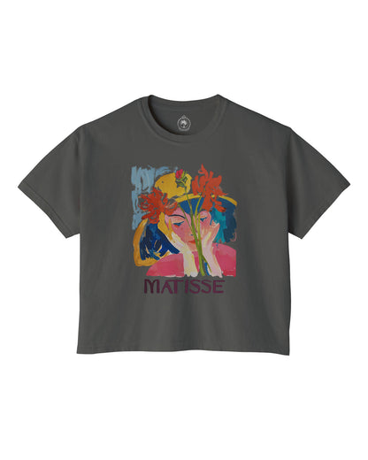 Henri Matisse Flower Painting Graphic Crop Tee