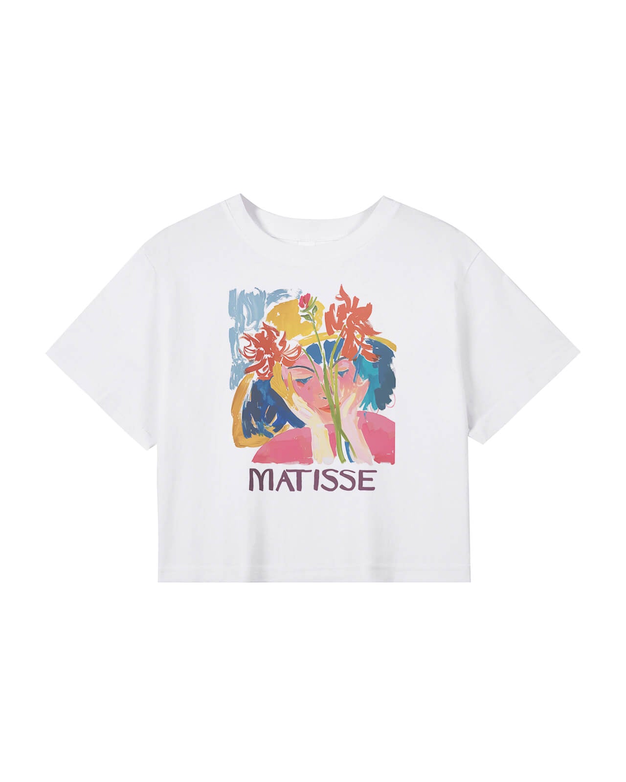 Henri Matisse Flower Painting Graphic Crop Tee