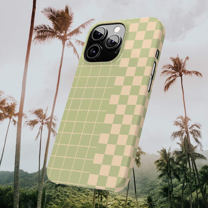 The Matcha Checkerboard iPhone Case