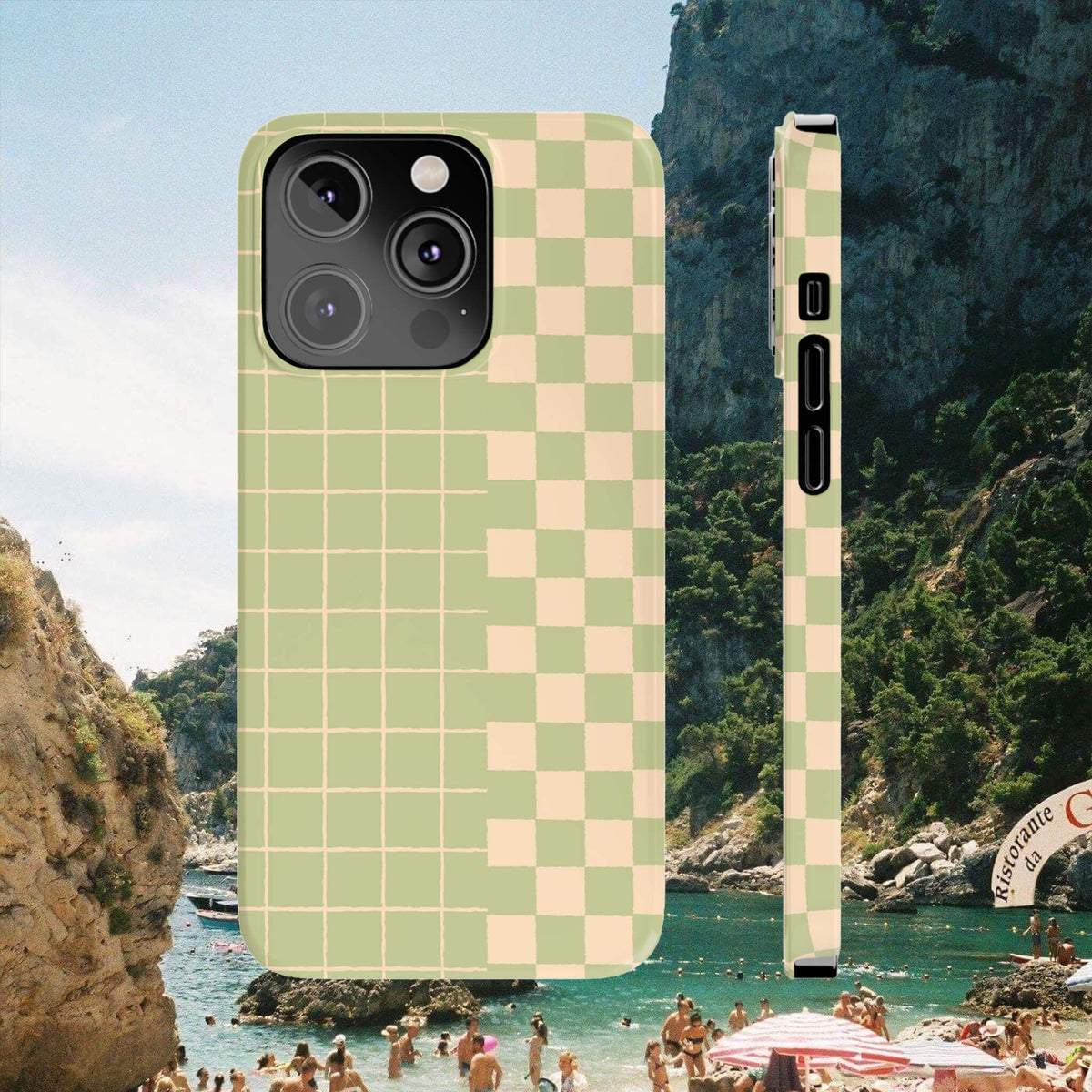 The Matcha Checkerboard iPhone Case