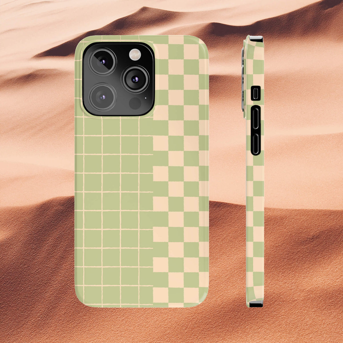 The Matcha Checkerboard iPhone Case