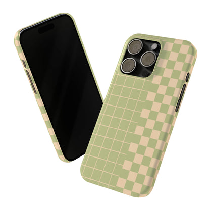 The Matcha Checkerboard iPhone Case