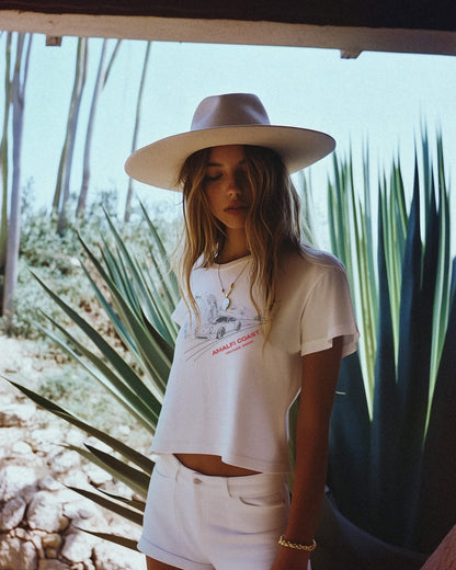 Amalfi Coast Vintage Car Show Crop Tee