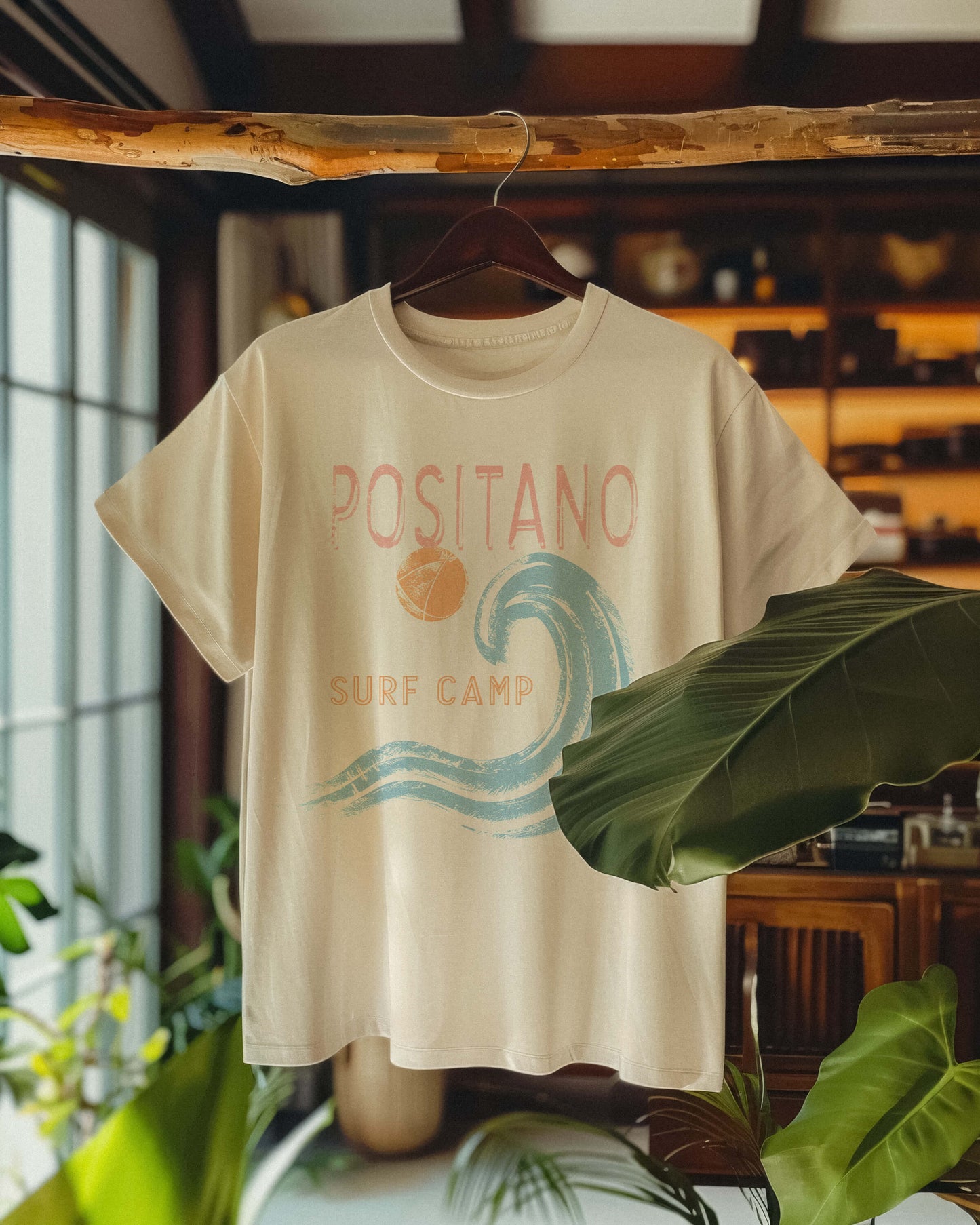 Positano Italy Surf Camp Graphic T-Shirt