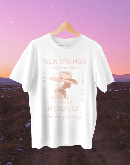 Palm Springs California Cowgirl Rodeo Graphic Tee