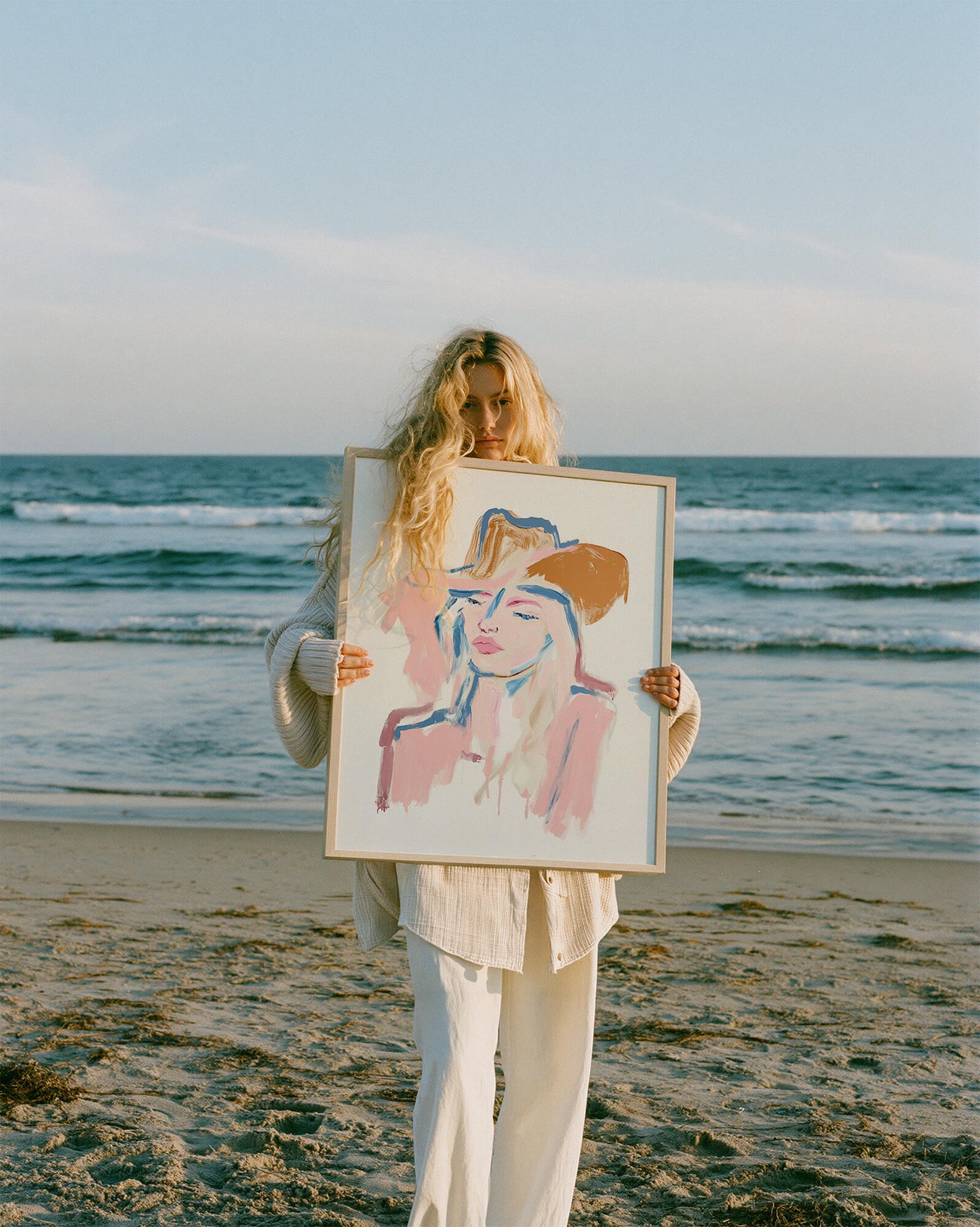 Abstract Cowgirl Painting Art Print - Daydream Cowgirl