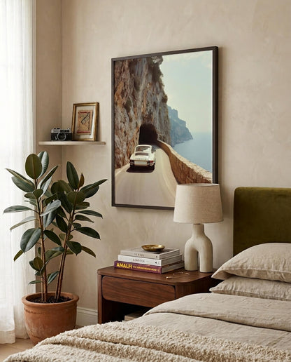 Vintage Porsche Riviera Drive Photo Print | Amalfi Coast Drive Photo Print