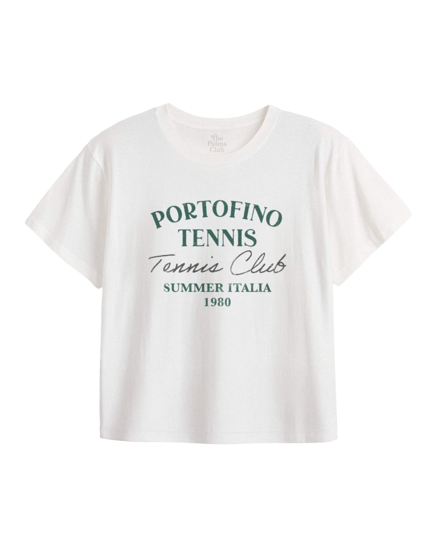 Portofino Italy Tennis Club Crop Tee