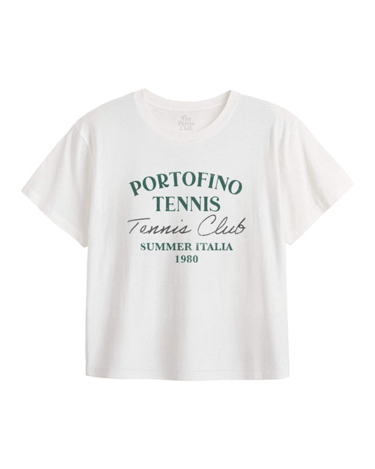 Portofino Italy Tennis Club Crop Tee