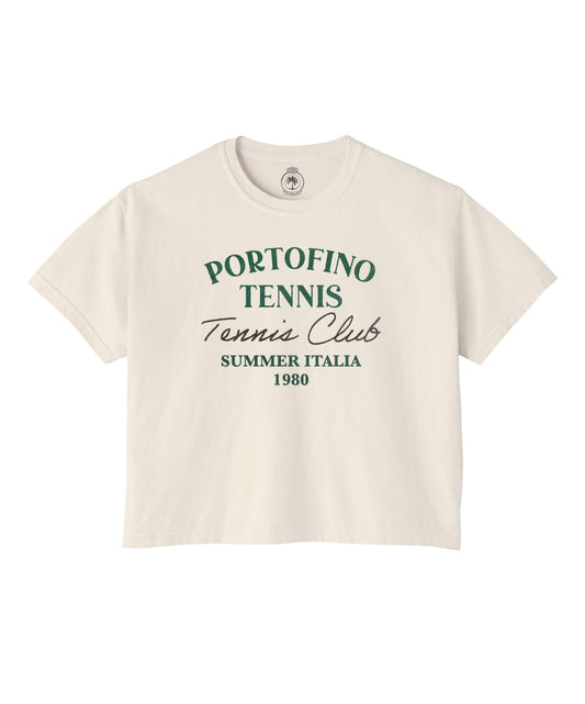 Portofino Italy Tennis Club Crop Tee