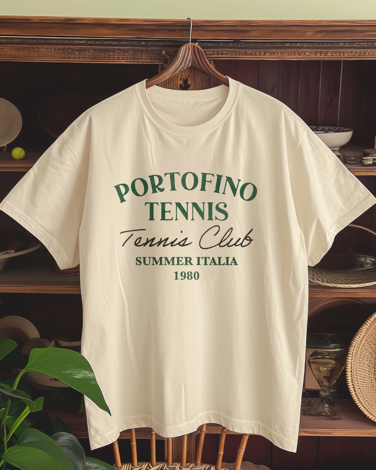 Portofino Italy Tennis Club 1980 Graphic Tee