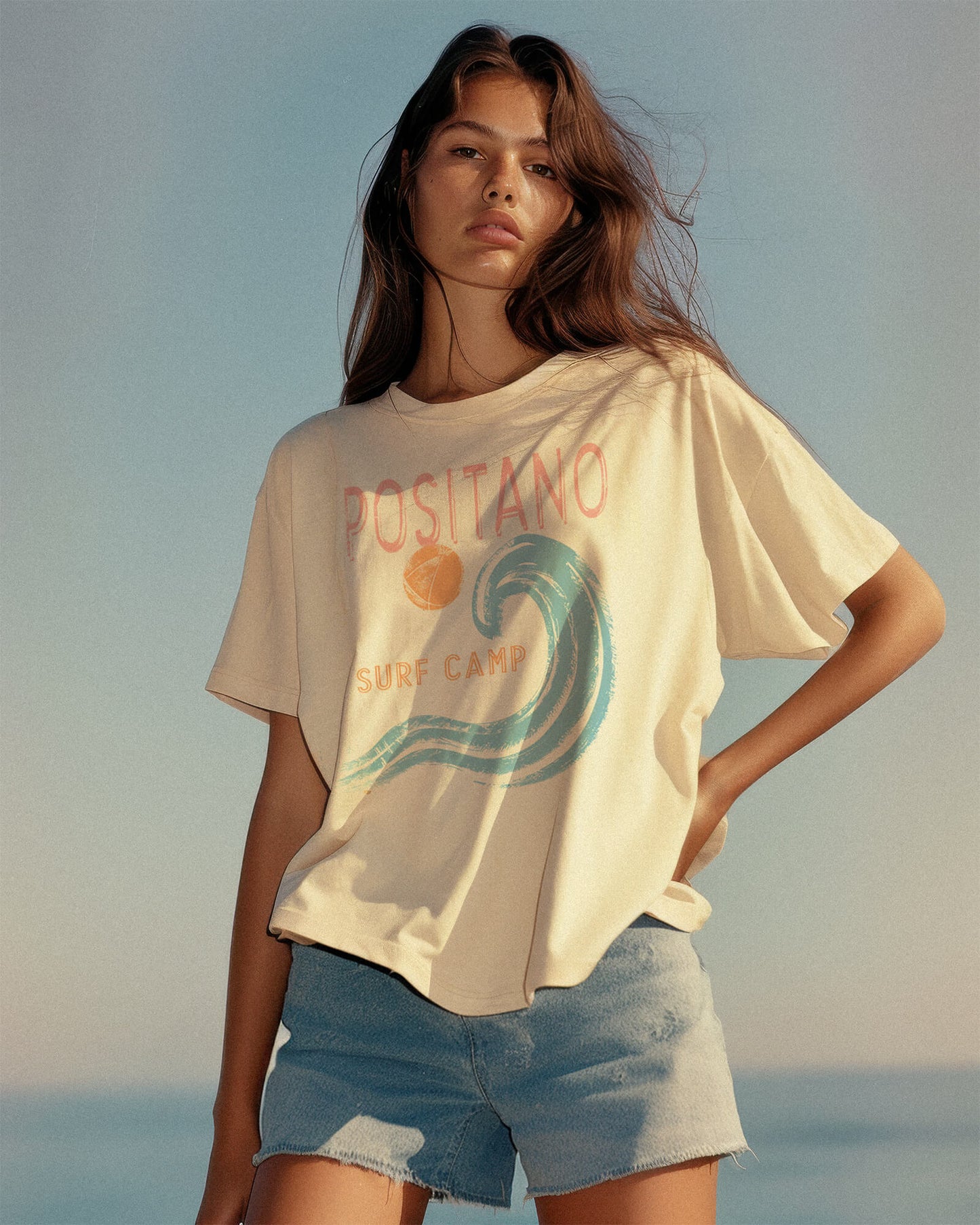 Positano Italy Surf Camp Graphic T-Shirt