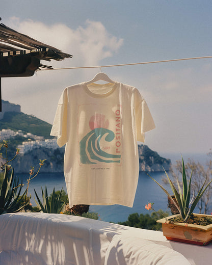 Positano Italy Surf Camp Graphic Tee - Pink