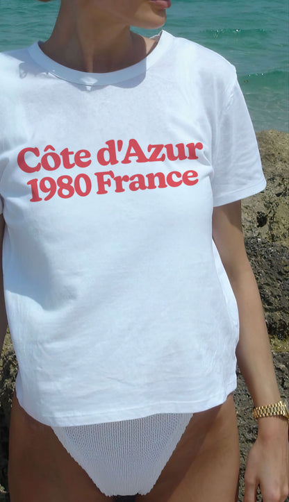 Côte d'Azur 1980 France Retro Graphic Tee