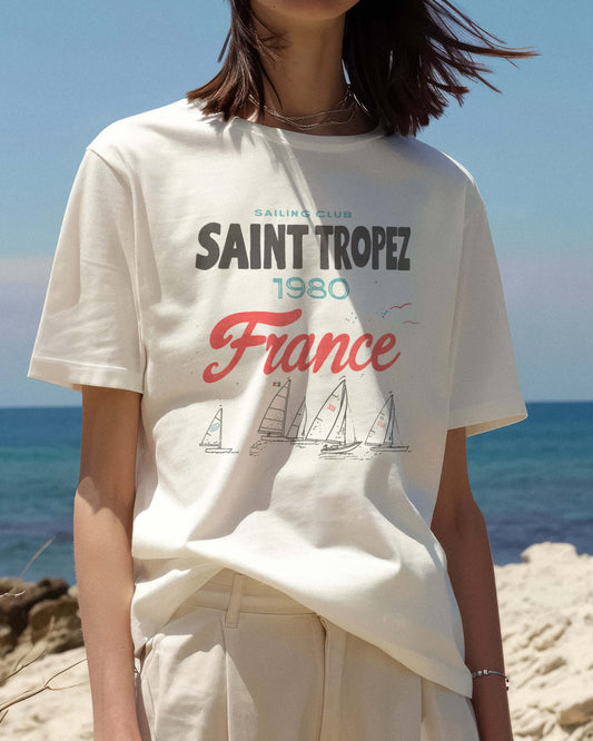 Saint Tropez France Sailing Club Graphic T-Shirt