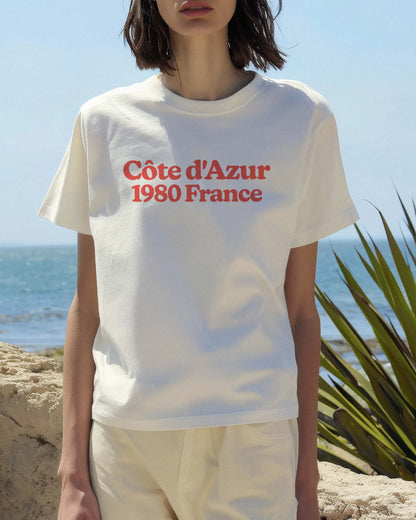 Côte d'Azur 1980 France Retro Graphic Tee