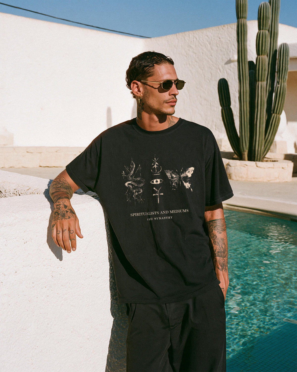 Spiritualist & Mediums Graphic Tee - 12H Synastry Oversized Boxy Shirt