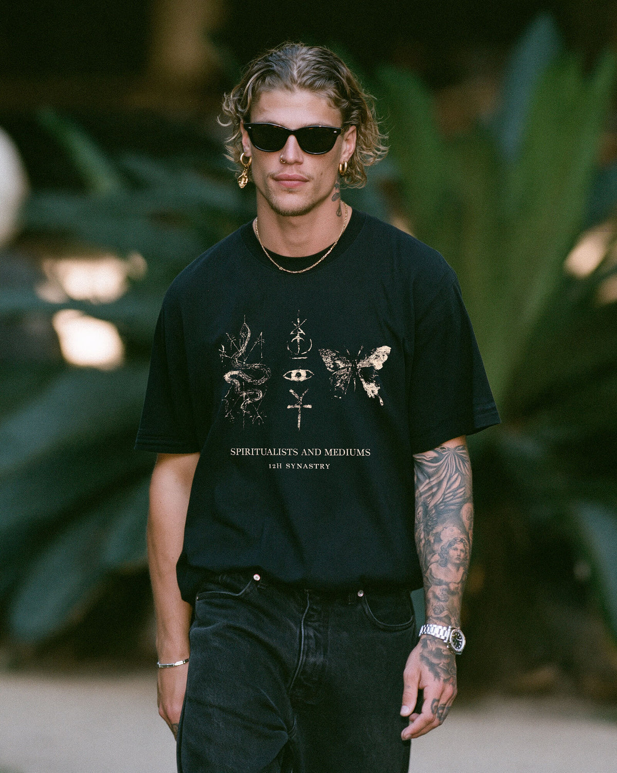 Spiritualist & Mediums Graphic Tee - 12H Synastry Oversized Boxy Shirt