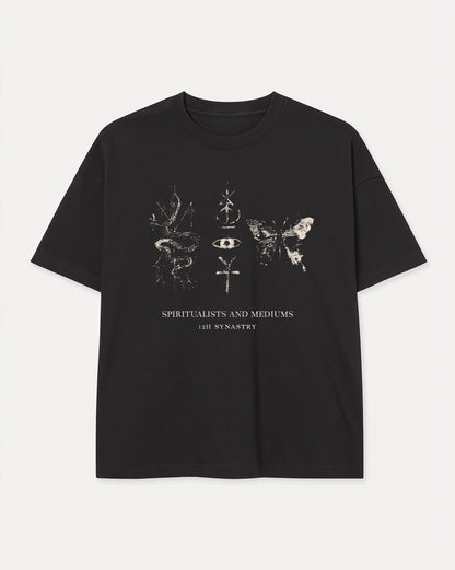 Spiritualist & Mediums Graphic Tee - 12H Synastry Oversized Boxy Shirt