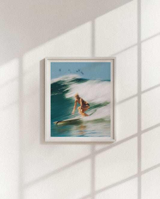 Surfer Girl Wave Film Photo Print