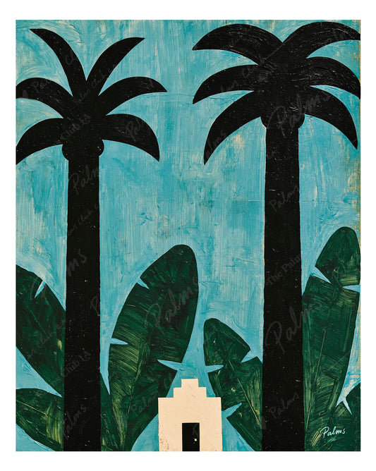Tropical  Palm Tree Painting Art Print