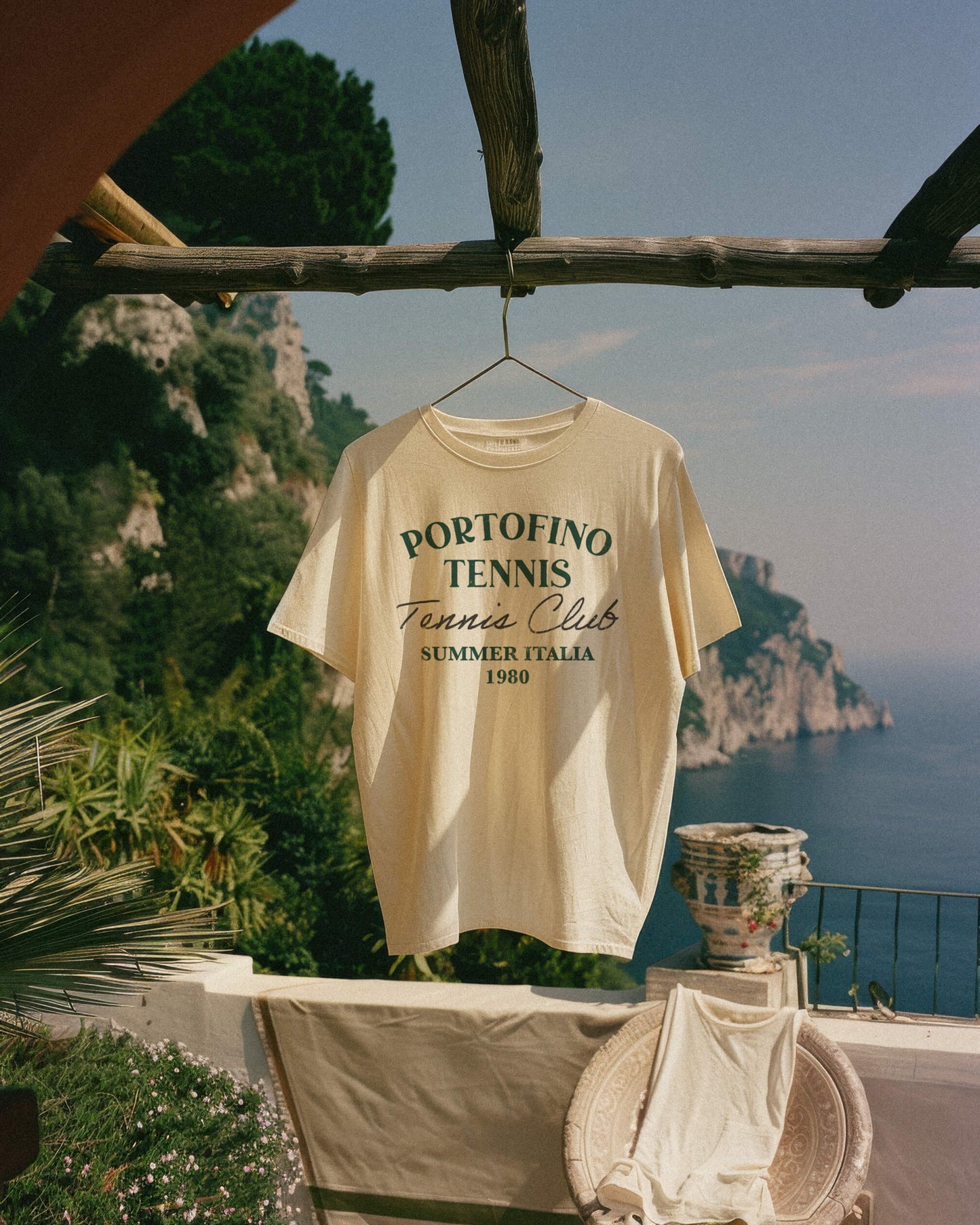 Portofino Italy Tennis Club 1980 Graphic Tee