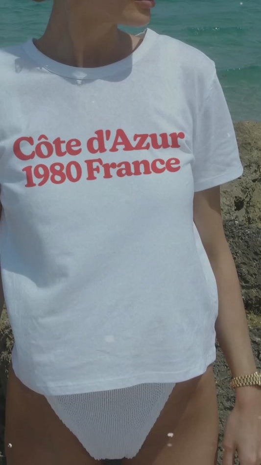 Côte d'Azur 1980 France Retro Graphic Tee