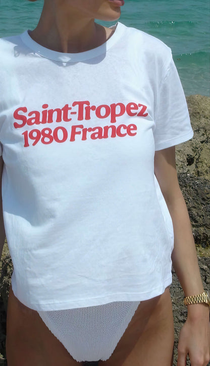 Saint-Tropez 1980 France Retro Graphic Tee