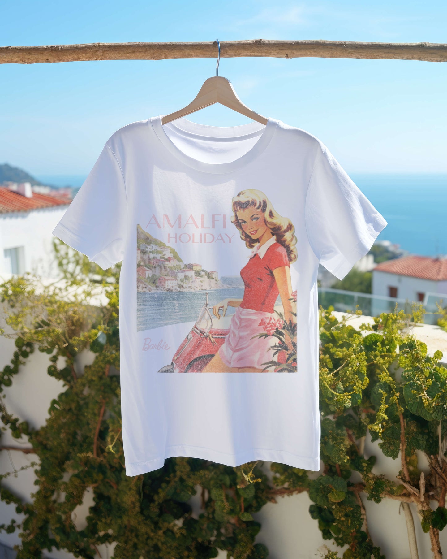 Amalfi Coast Holiday Vintage 1950s Doll Graphic Tee